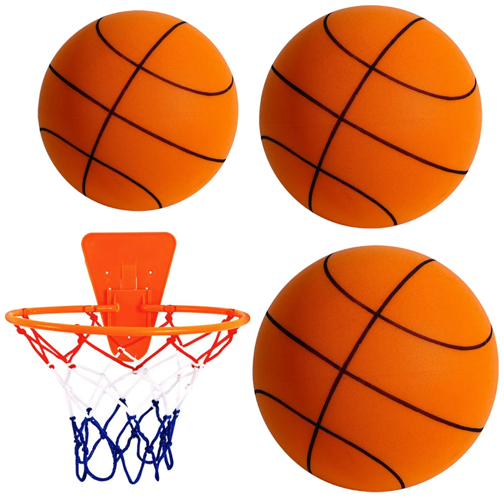 Indoor Silent Foam Basketball – Soft Mute Bounce Ball (18/21/24cm)