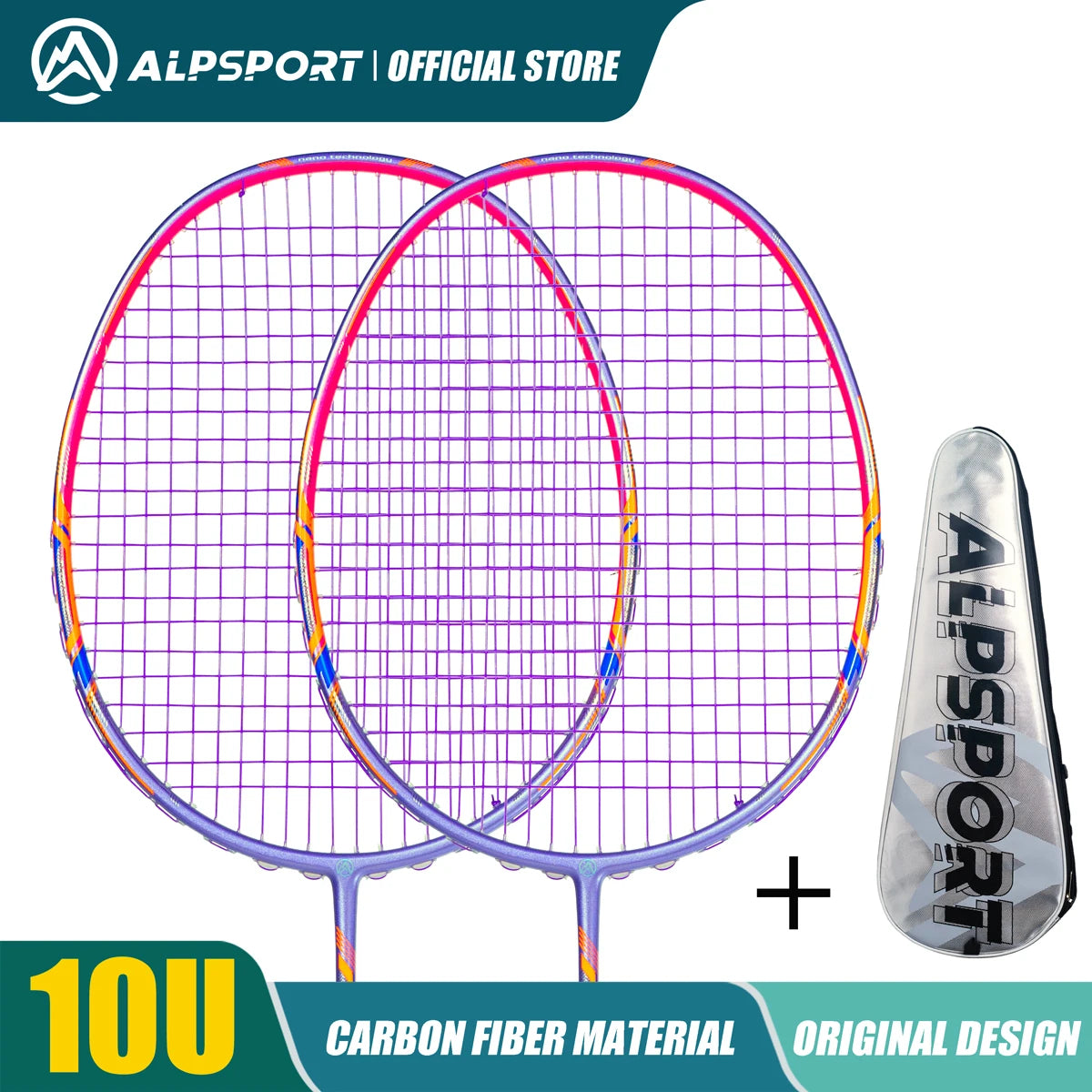 ALP GJ 10U Ultralight 52g Badminton Racket T800 Carbon