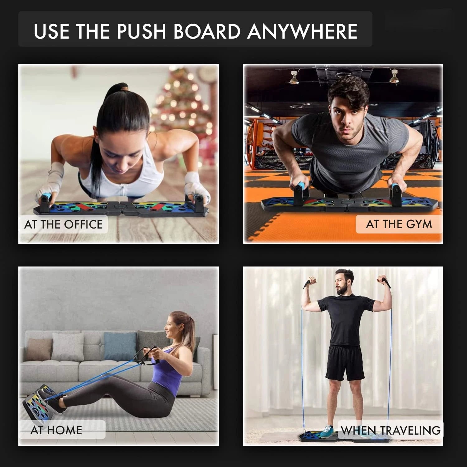Foldable Push-Up Board Set – Multifunctional Upper Body Trainer
