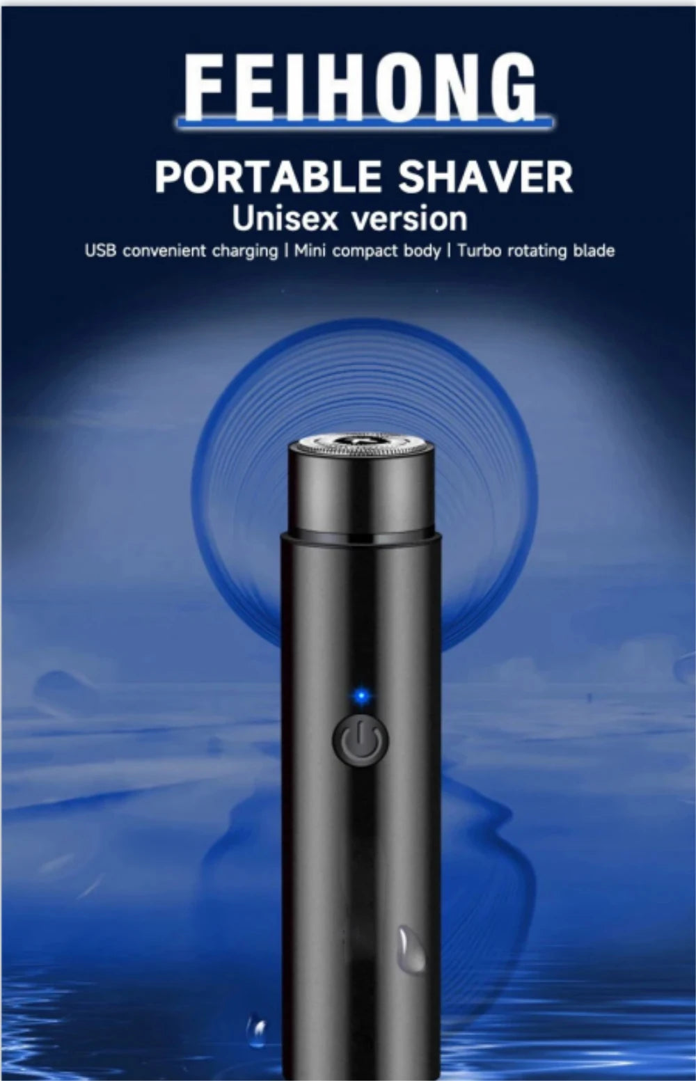 Mini USB Rechargeable Electric Razor for Men – Portable Black Shaver