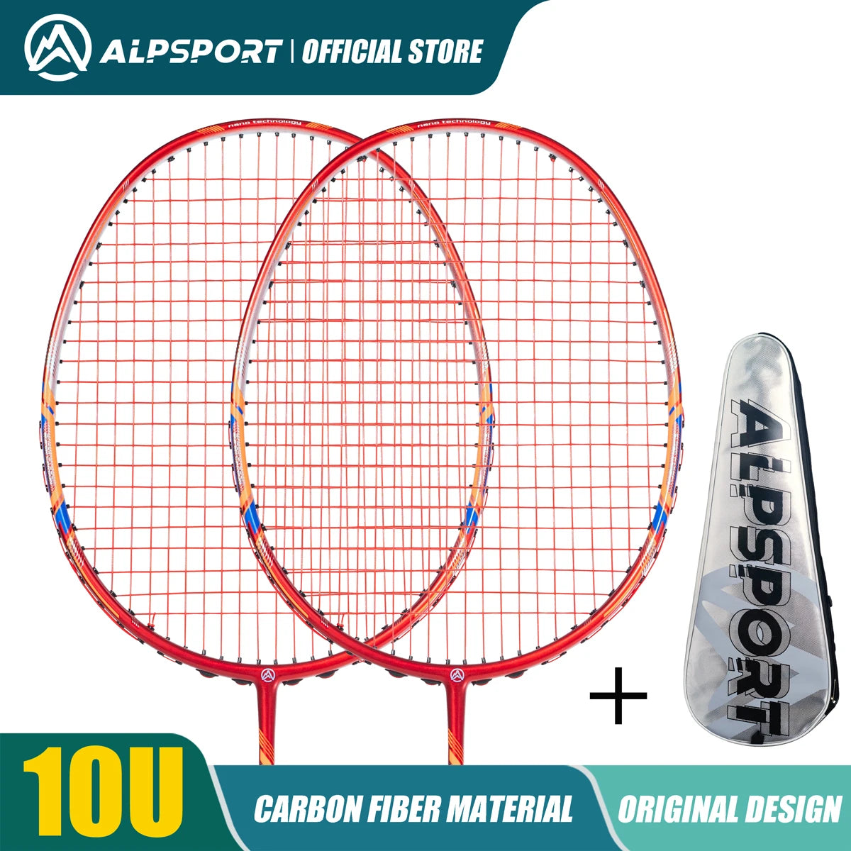 ALP GJ 10U Ultralight 52g Badminton Racket T800 Carbon