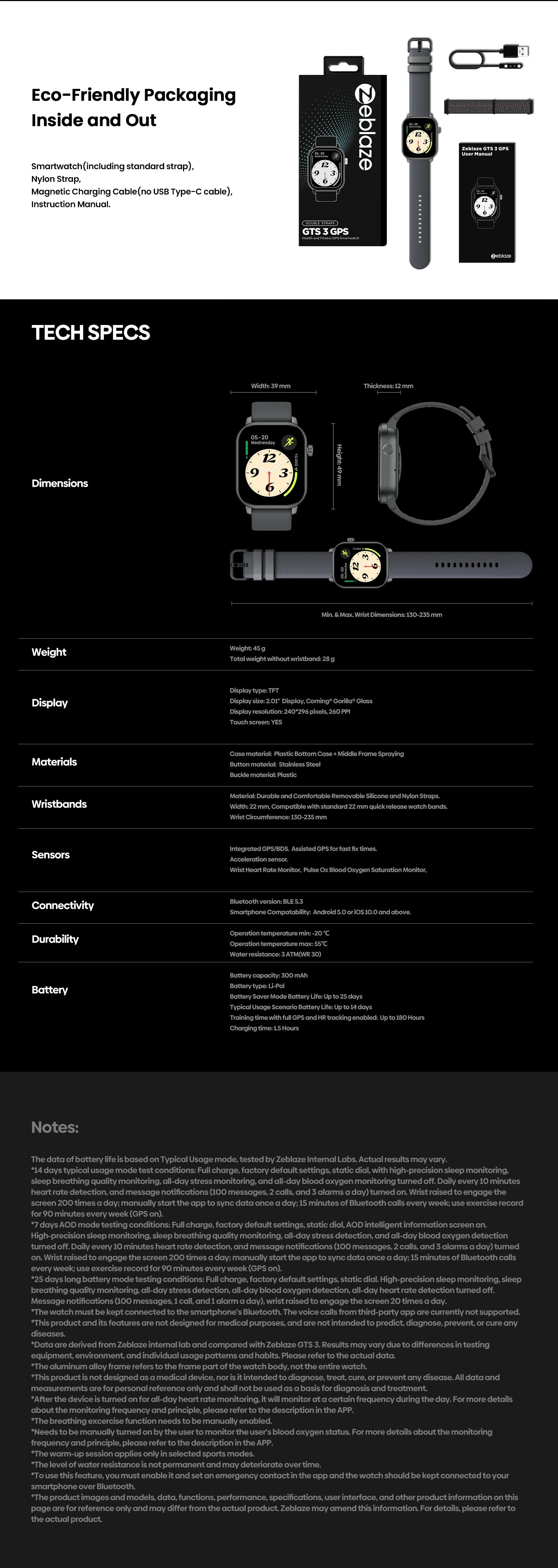 2025 Zeblaze GTS 3 GPS Smartwatch – 2.01" Sports & Health Tracker