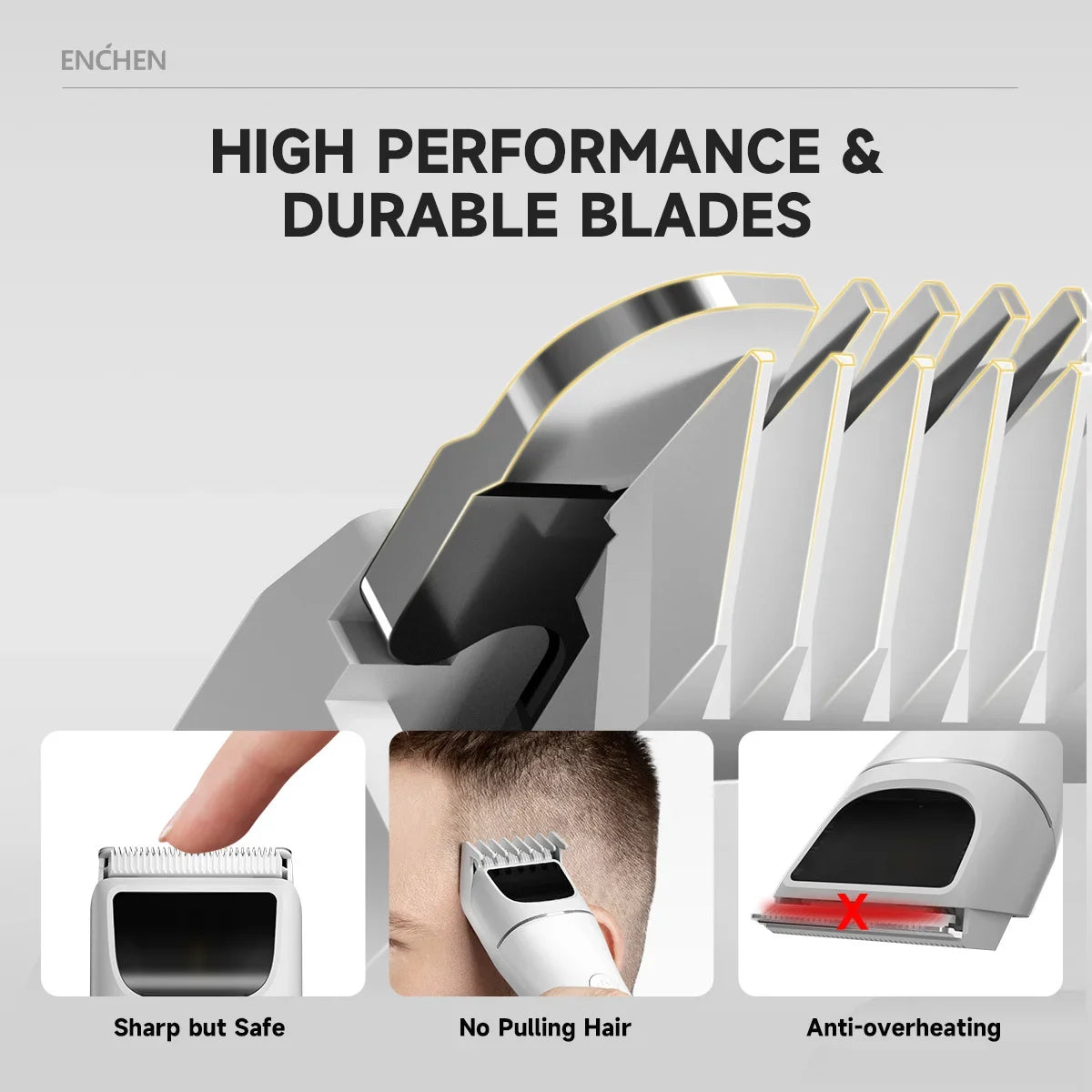ENCHEN Cordless Hair Clipper & Beard Trimmer – Adjustable Body Groomer