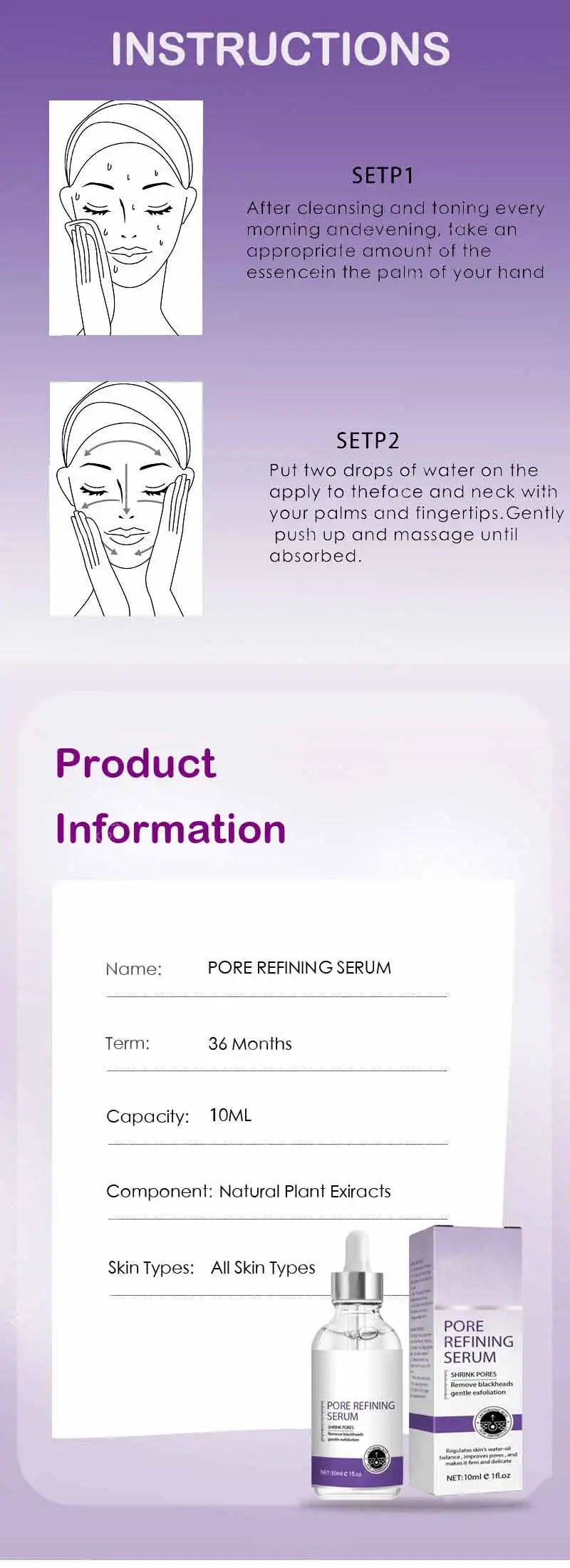 Pore Shrinking Serum – Tightening & Minimizing Essence for Smooth, Firm Skin