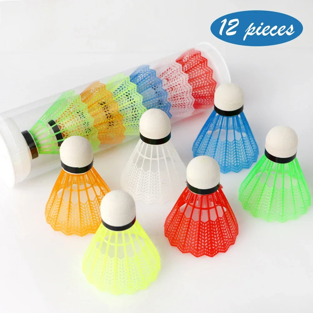 12pcs Lightweight Plastic Badminton Shuttlecocks