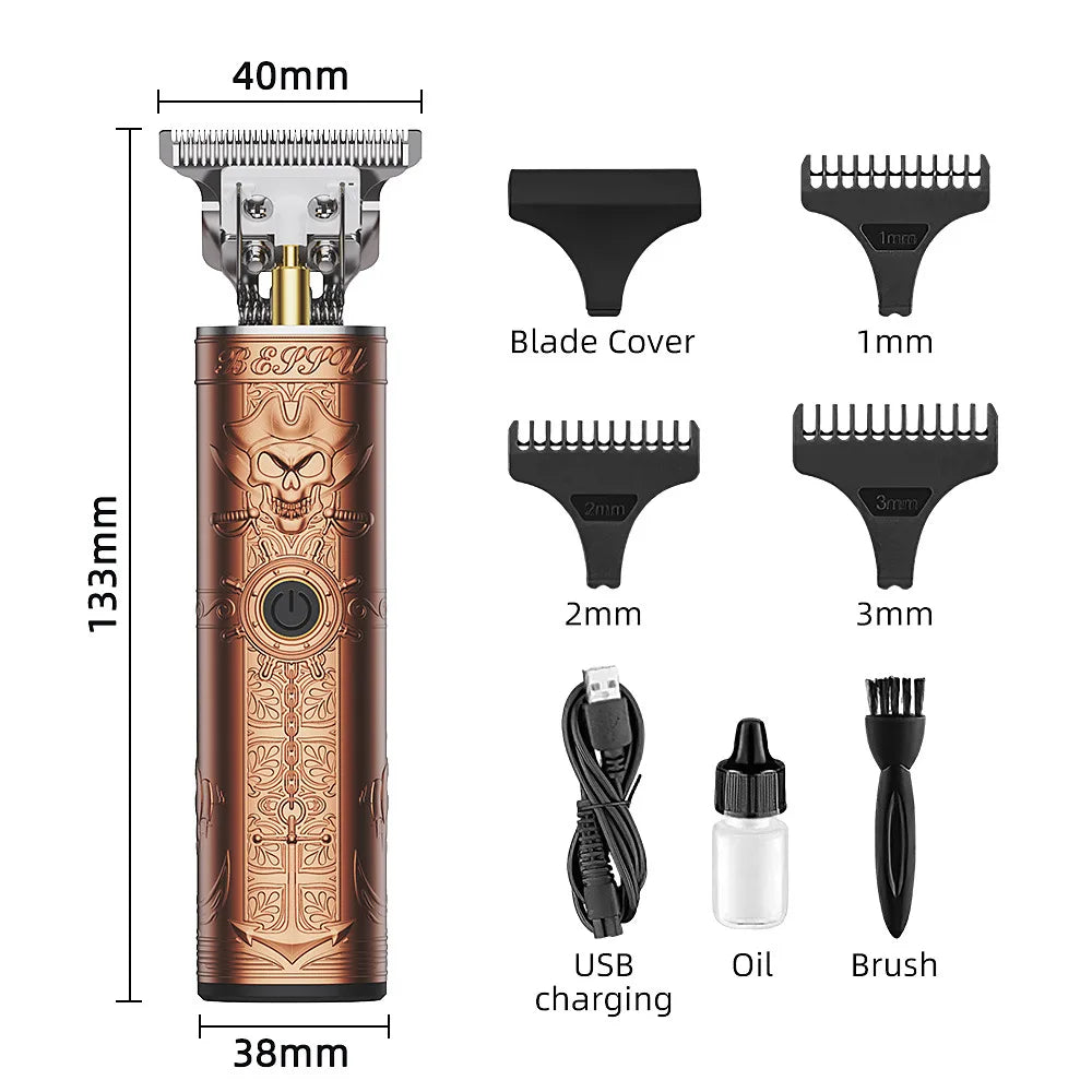 Professional Cordless Hair Clippers for Men with LCD Display