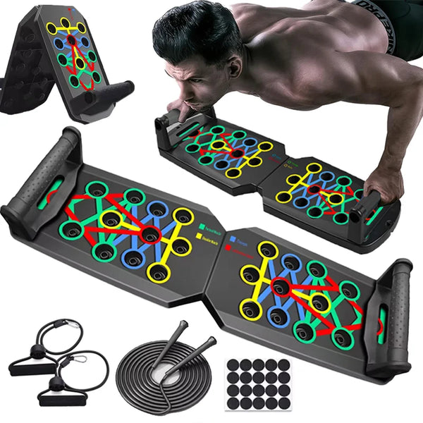 Foldable Push-Up Board Set – Multifunctional Upper Body Trainer