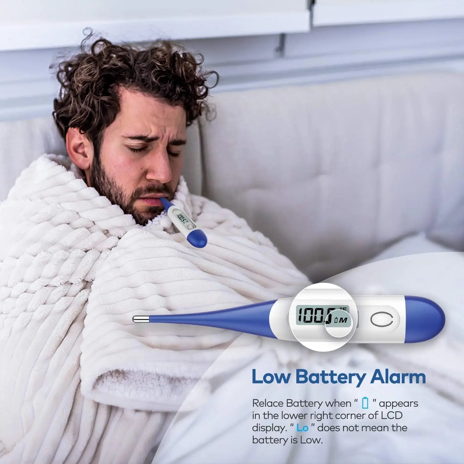 Digital Oral Thermometer – 15s Fast Reading for Adults