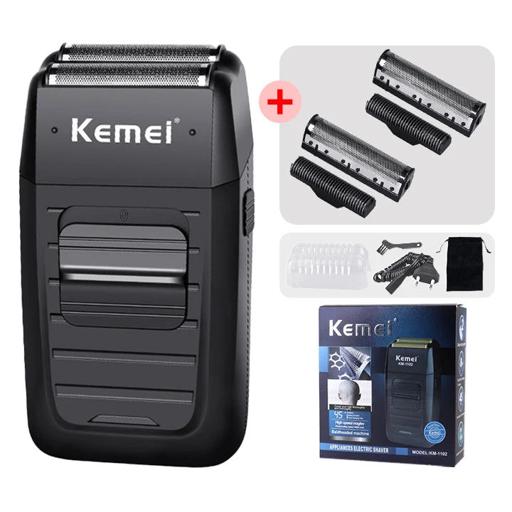 Kemei KM-1102 Cordless Twin Blade Men’s Shaver & Trimmer