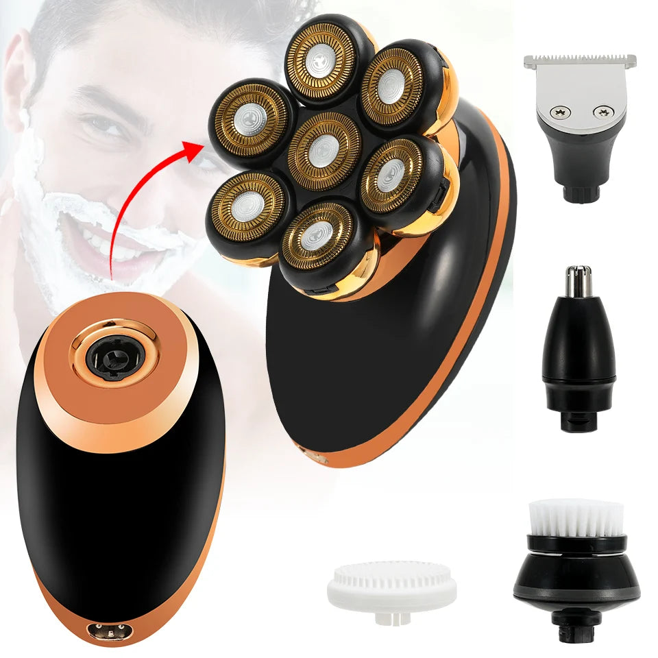 Men’s 7D Floating Electric Shaver – Wet & Dry Rechargeable Razor