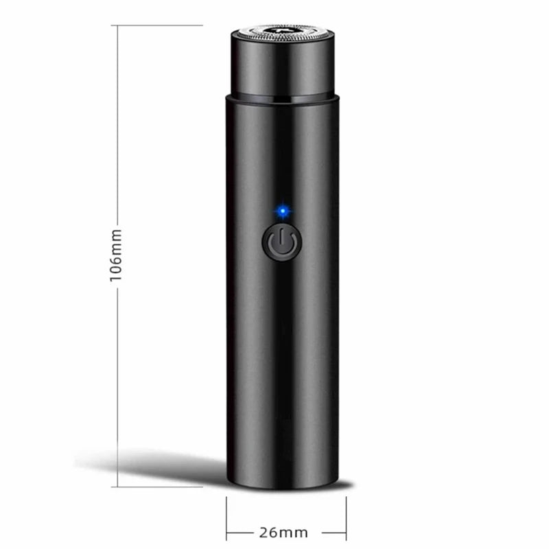 Mini USB Rechargeable Electric Razor for Men – Portable Black Shaver
