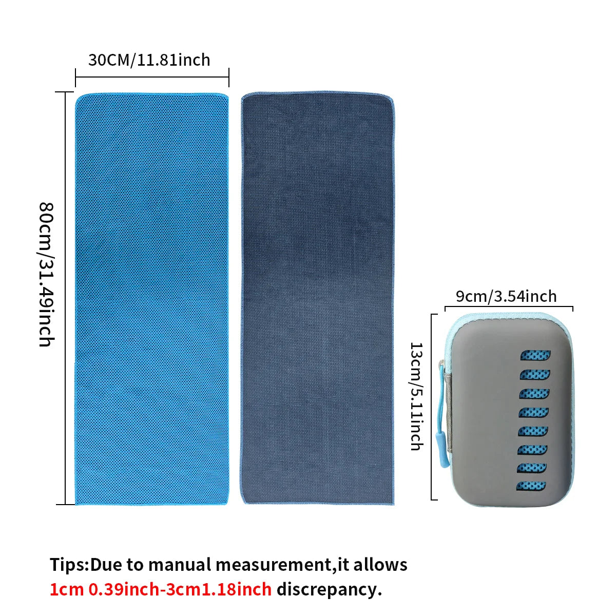 Camping Cooling Towels with EVA Case – Quick-Dry, Portable Sports & Travel Towels