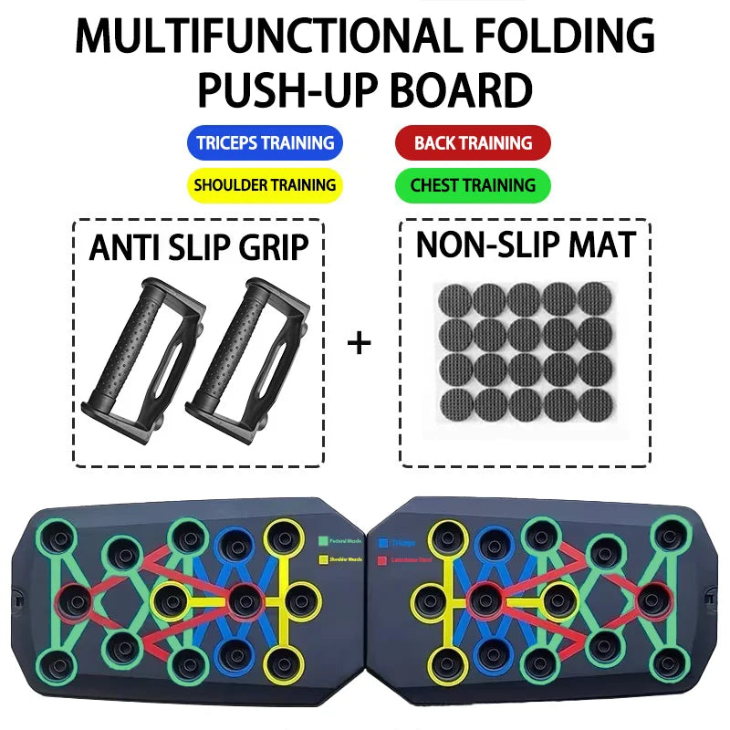 Foldable Push-Up Board Set – Multifunctional Upper Body Trainer
