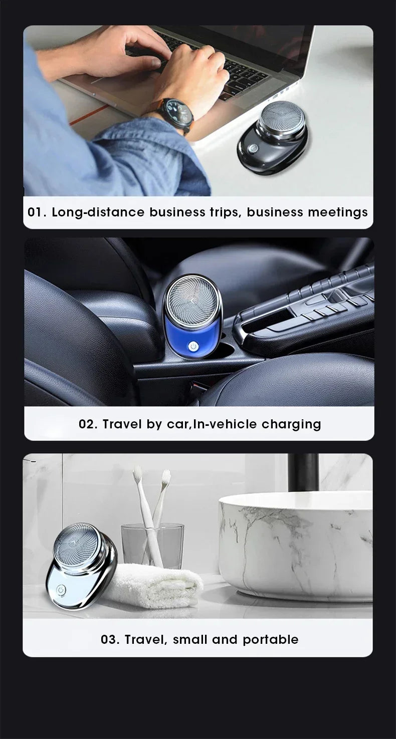 Upgraded Portable Men’s Razor – Wet/Dry, USB Rechargeable, Fast Charging