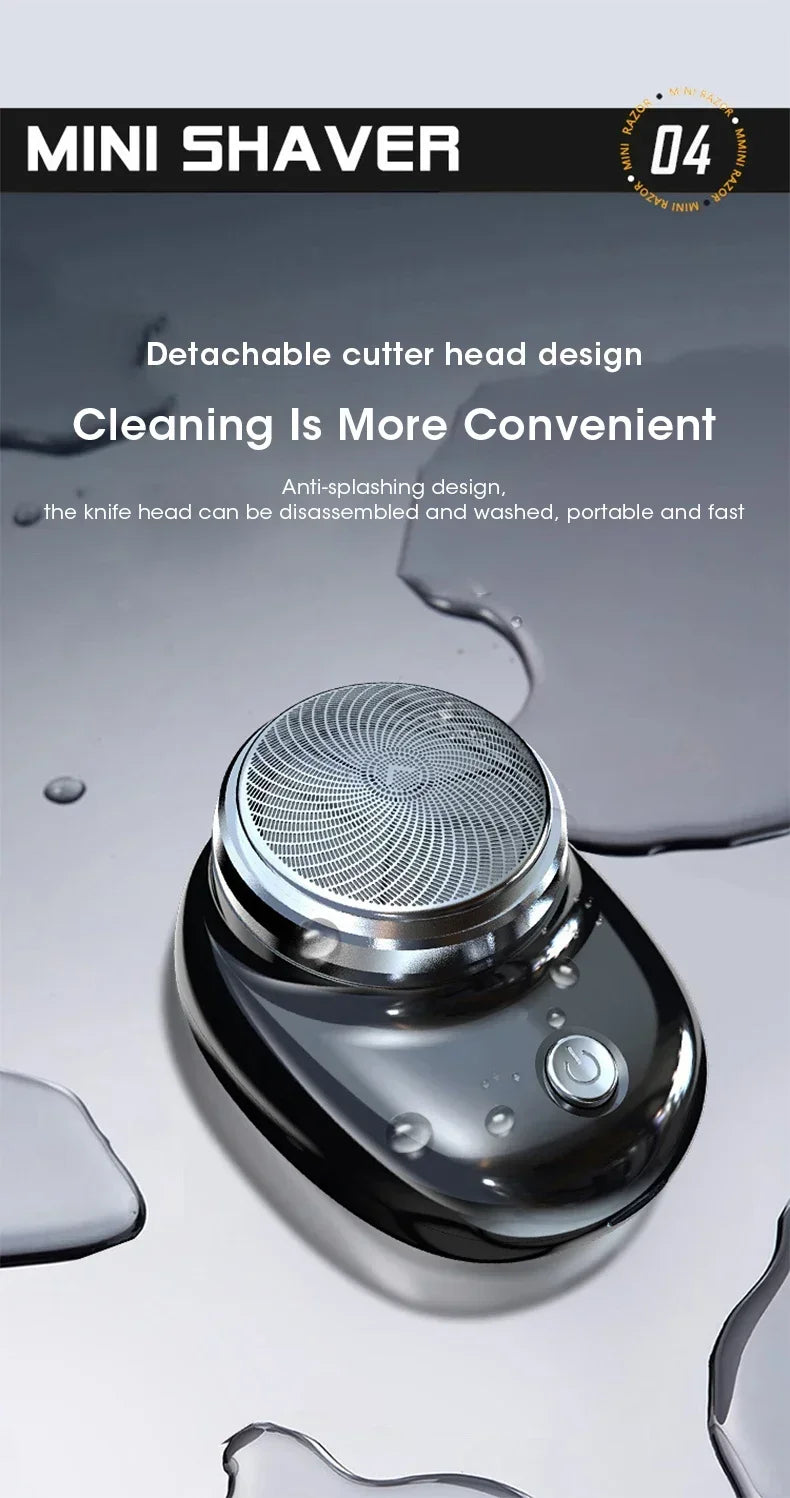 Upgraded Portable Men’s Razor – Wet/Dry, USB Rechargeable, Fast Charging