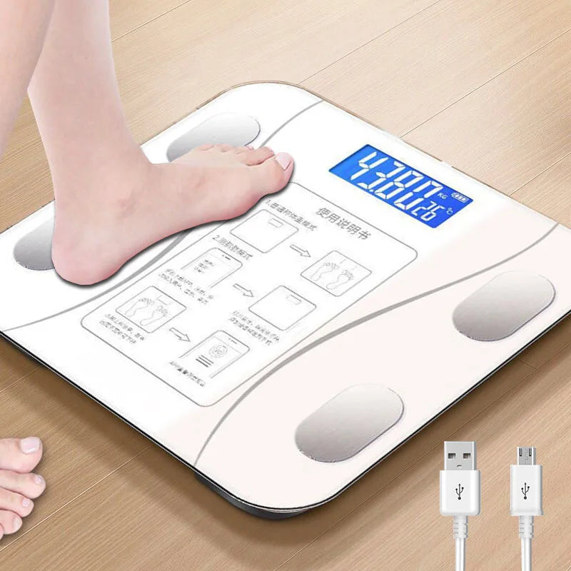 Smart Bluetooth Body Fat Scale – LED Digital Weight & Health Monitor
