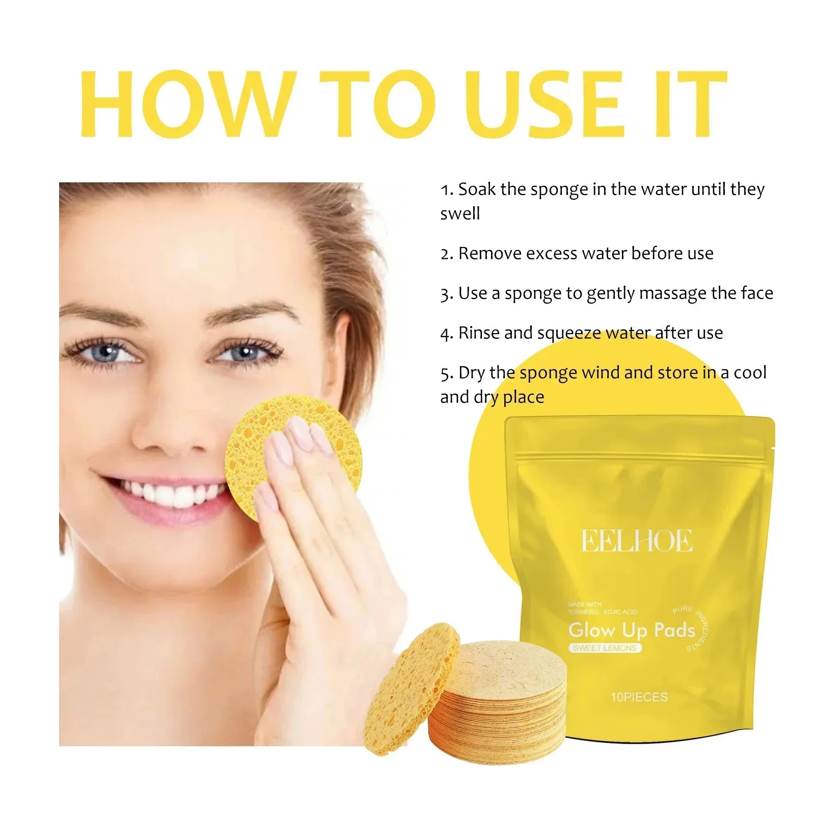 Turmeric Kojic Acid Exfoliating Cleansing Pads