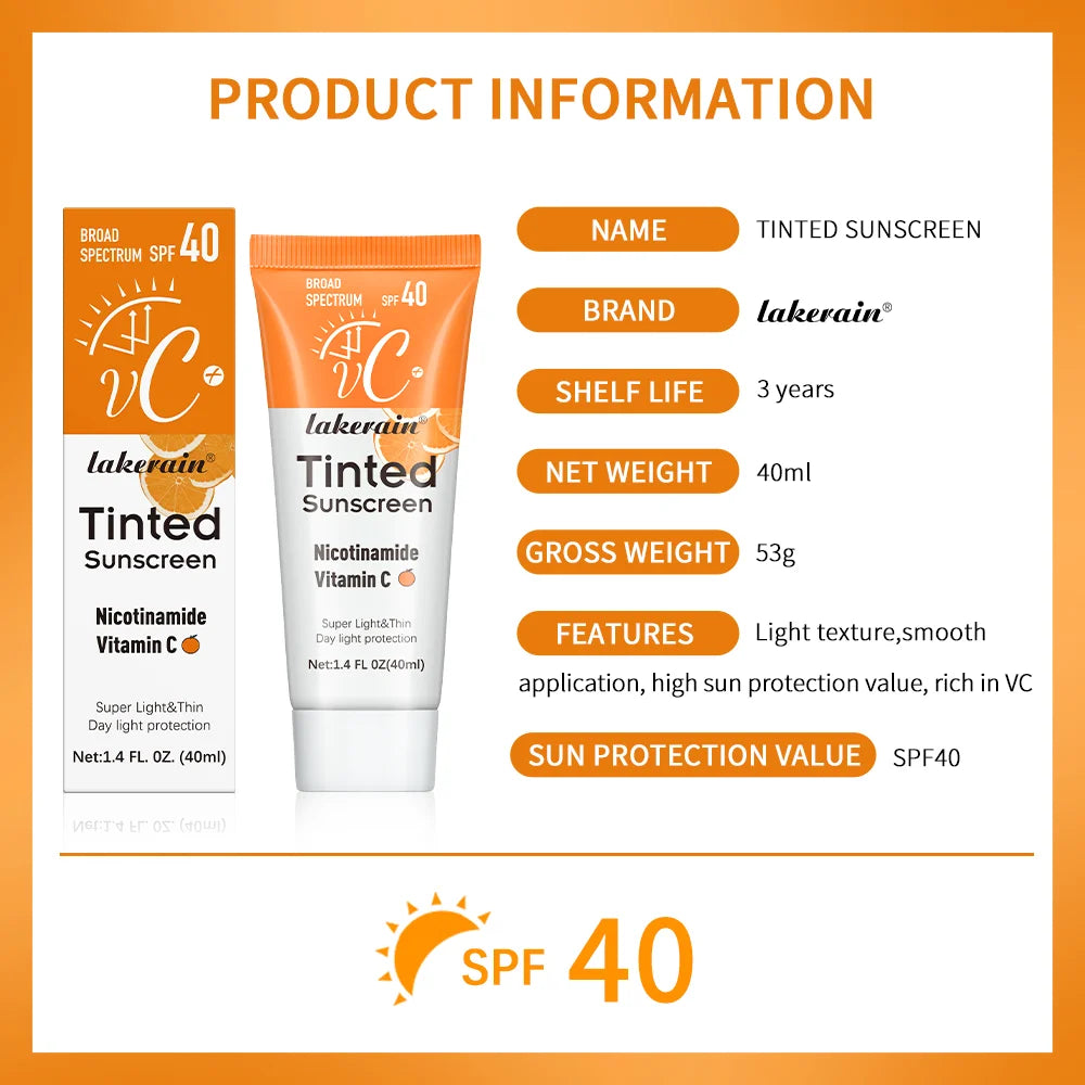 SPF40 Tinted VC Moisturizing Sunscreen Cream