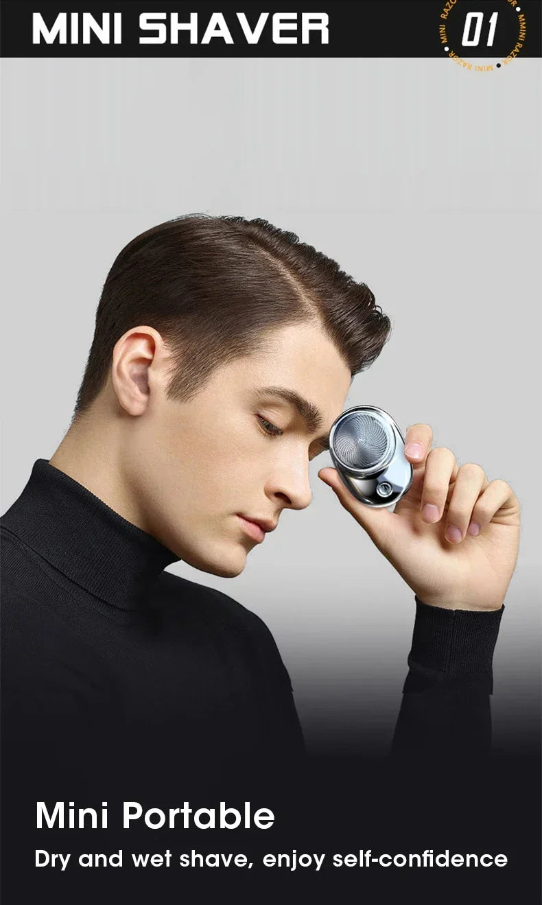 Upgraded Portable Men’s Razor – Wet/Dry, USB Rechargeable, Fast Charging