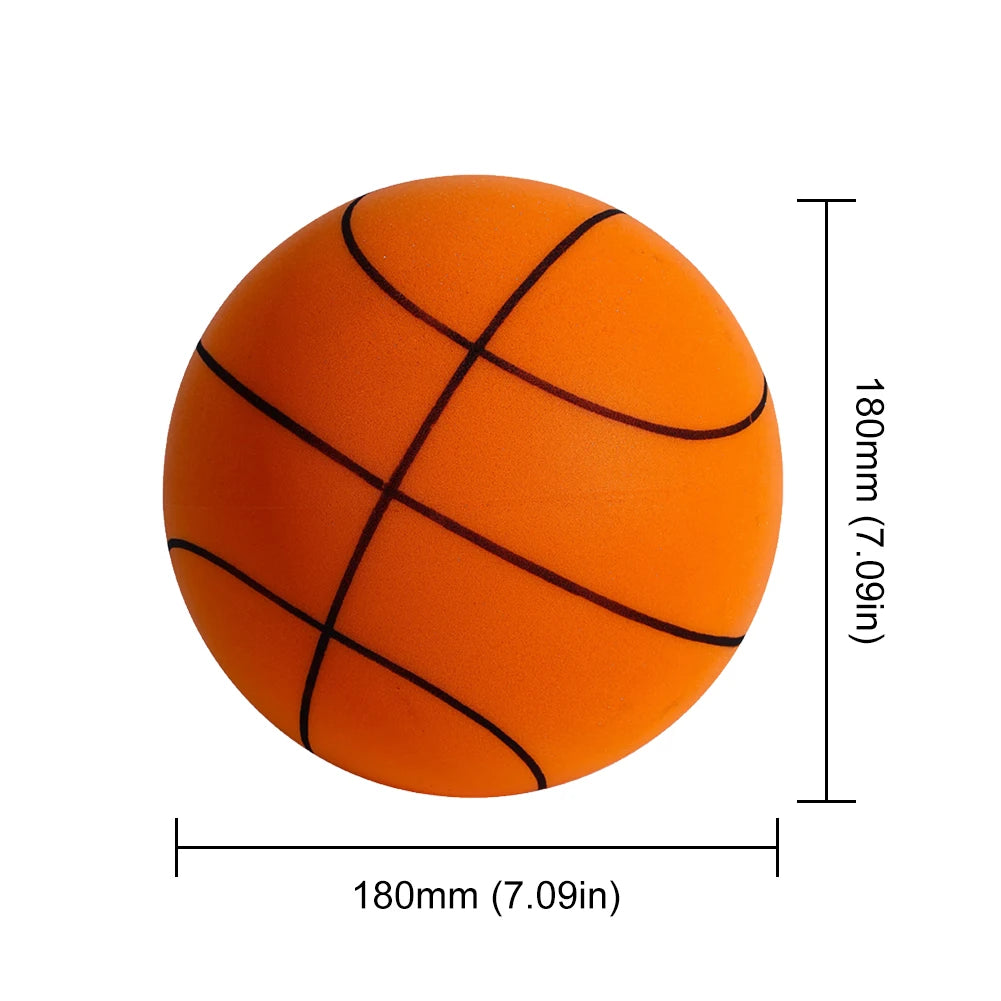 Indoor Silent Foam Basketball – Soft Mute Bounce Ball (18/21/24cm)