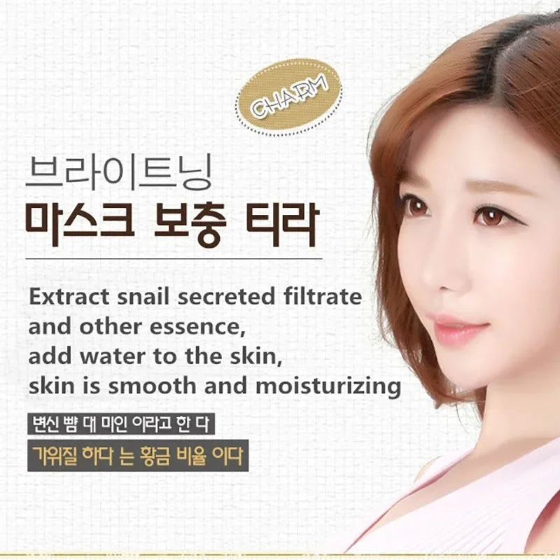 10pcs Snail Moisturizing Face Masks – Hydrating & Oil Control Korean Skincare