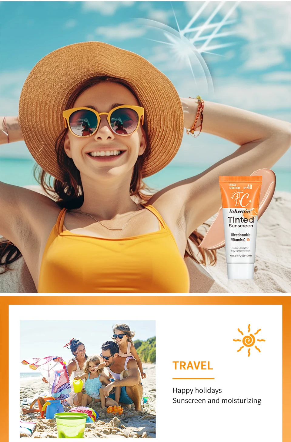 SPF40 Tinted VC Moisturizing Sunscreen Cream