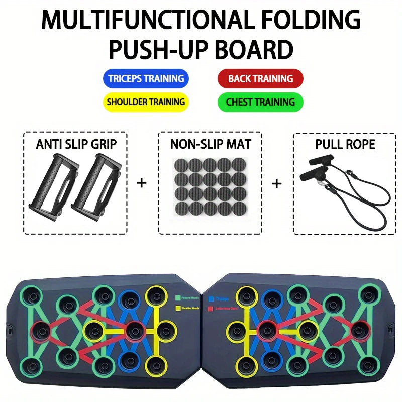 Foldable Push-Up Board Set – Multifunctional Upper Body Trainer