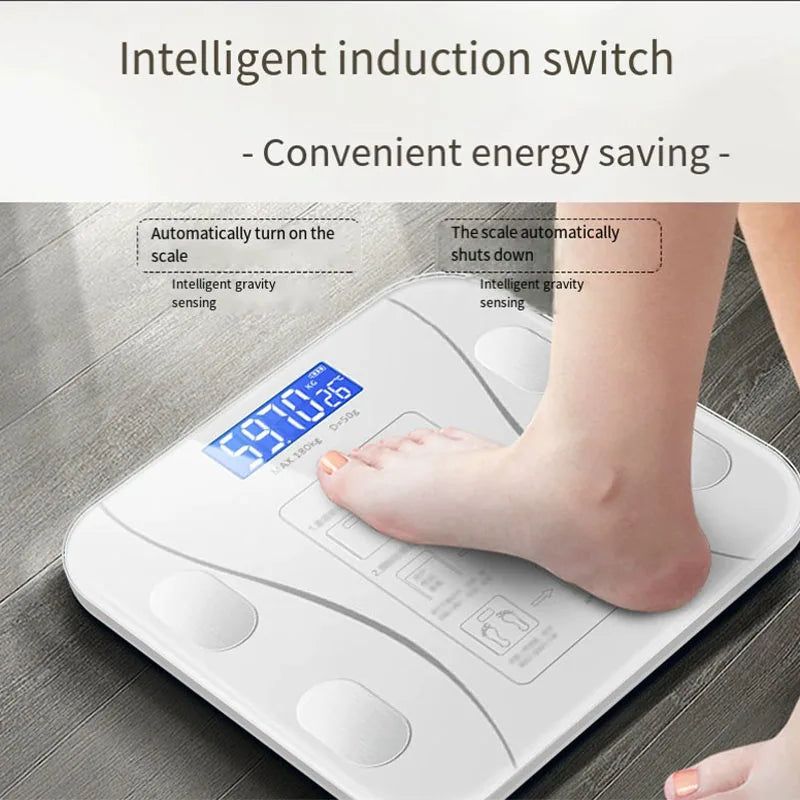 Smart Bluetooth Body Fat Scale – LED Digital Weight & Health Monitor