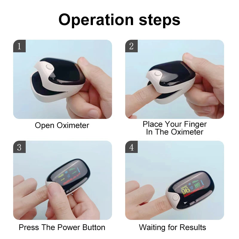 Medical Finger Pulse Oximeter – Oxygen & Heart Rate Monitor