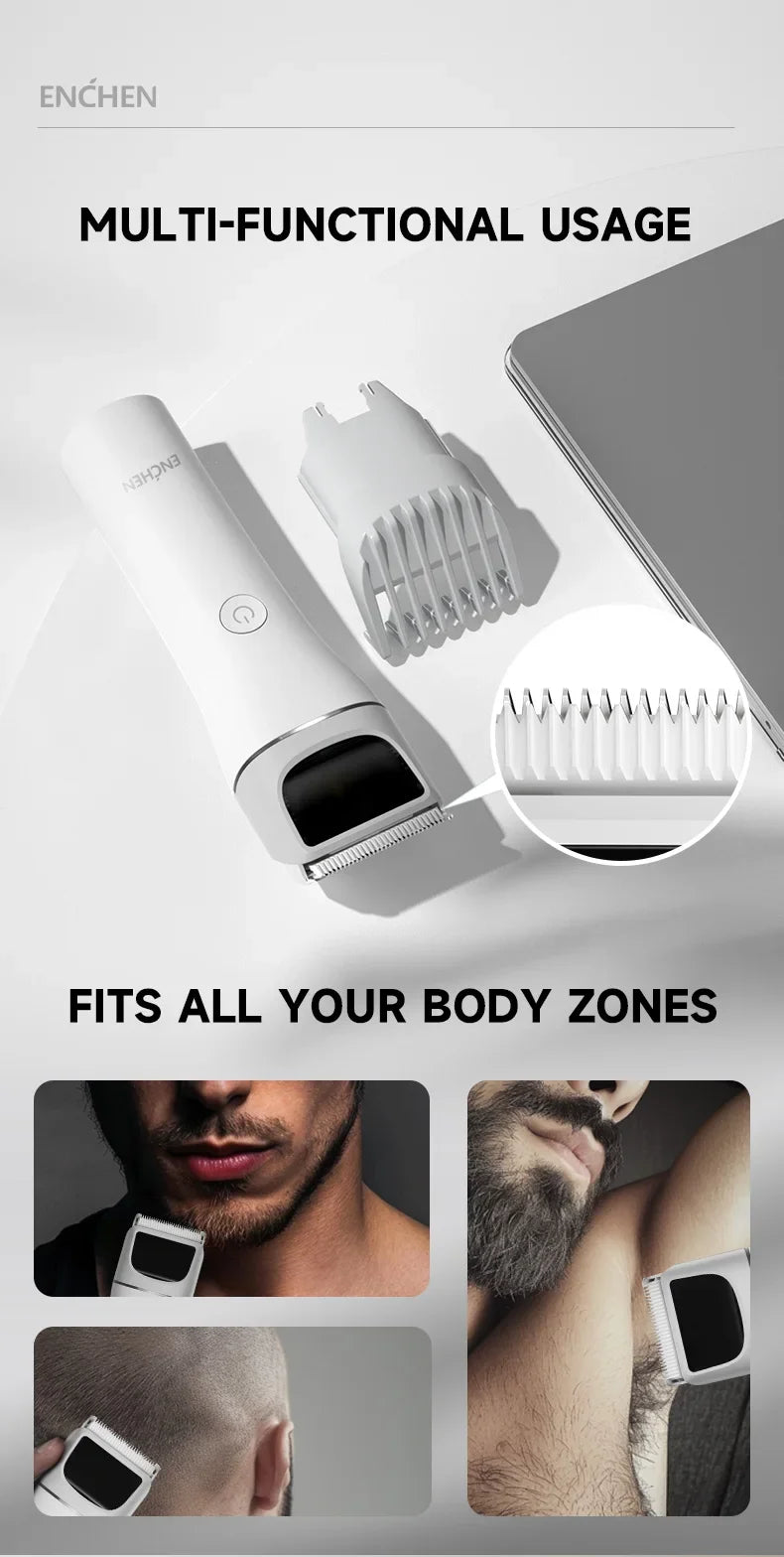 ENCHEN Cordless Hair Clipper & Beard Trimmer – Adjustable Body Groomer