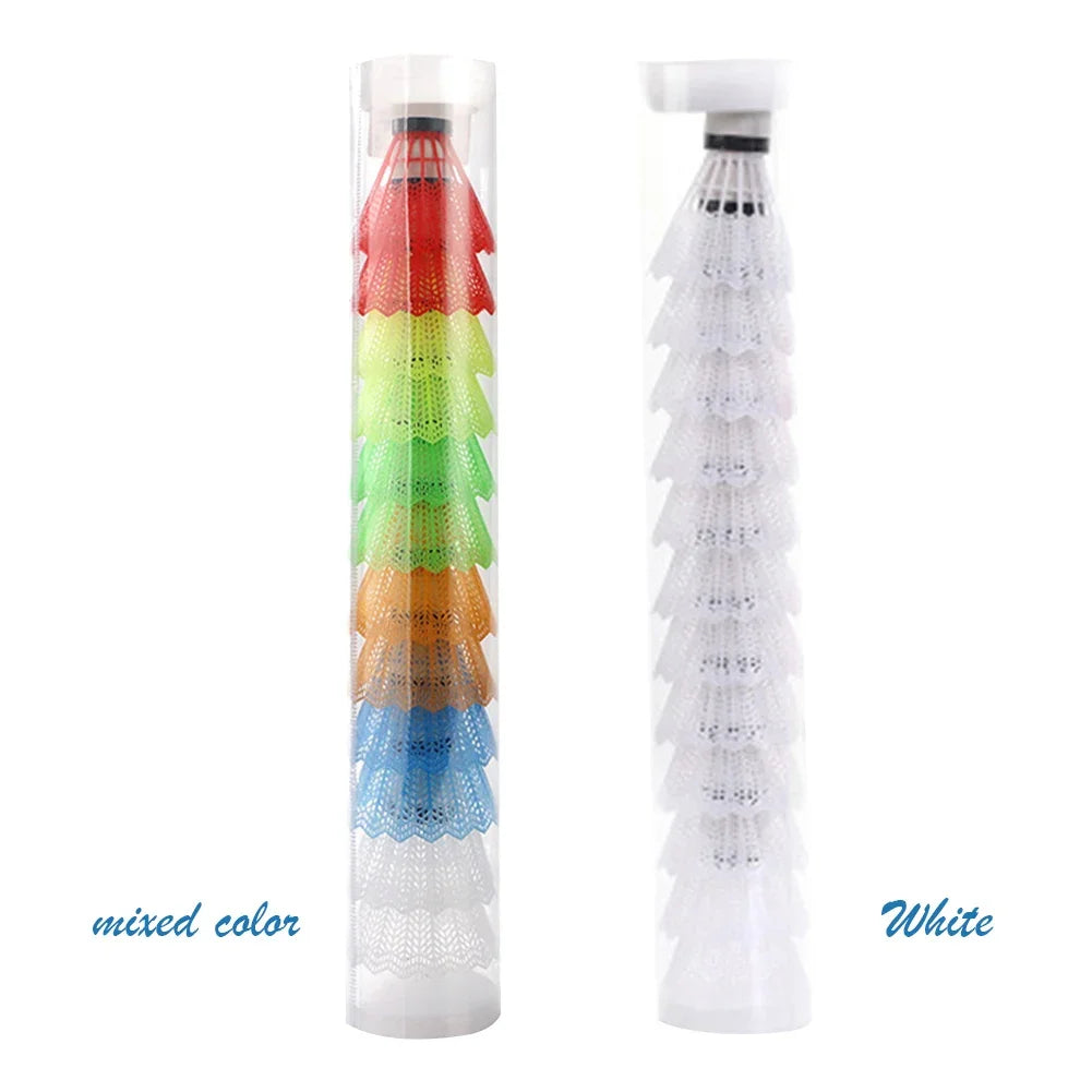12pcs Lightweight Plastic Badminton Shuttlecocks