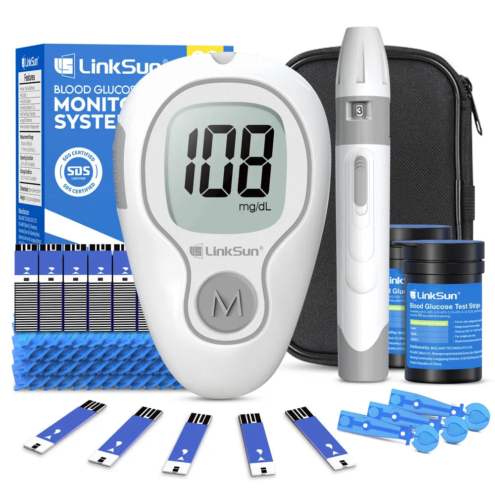 LinkSun G-425-3 Blood Glucose Meter Kit – Diabetes Sugar Monitor