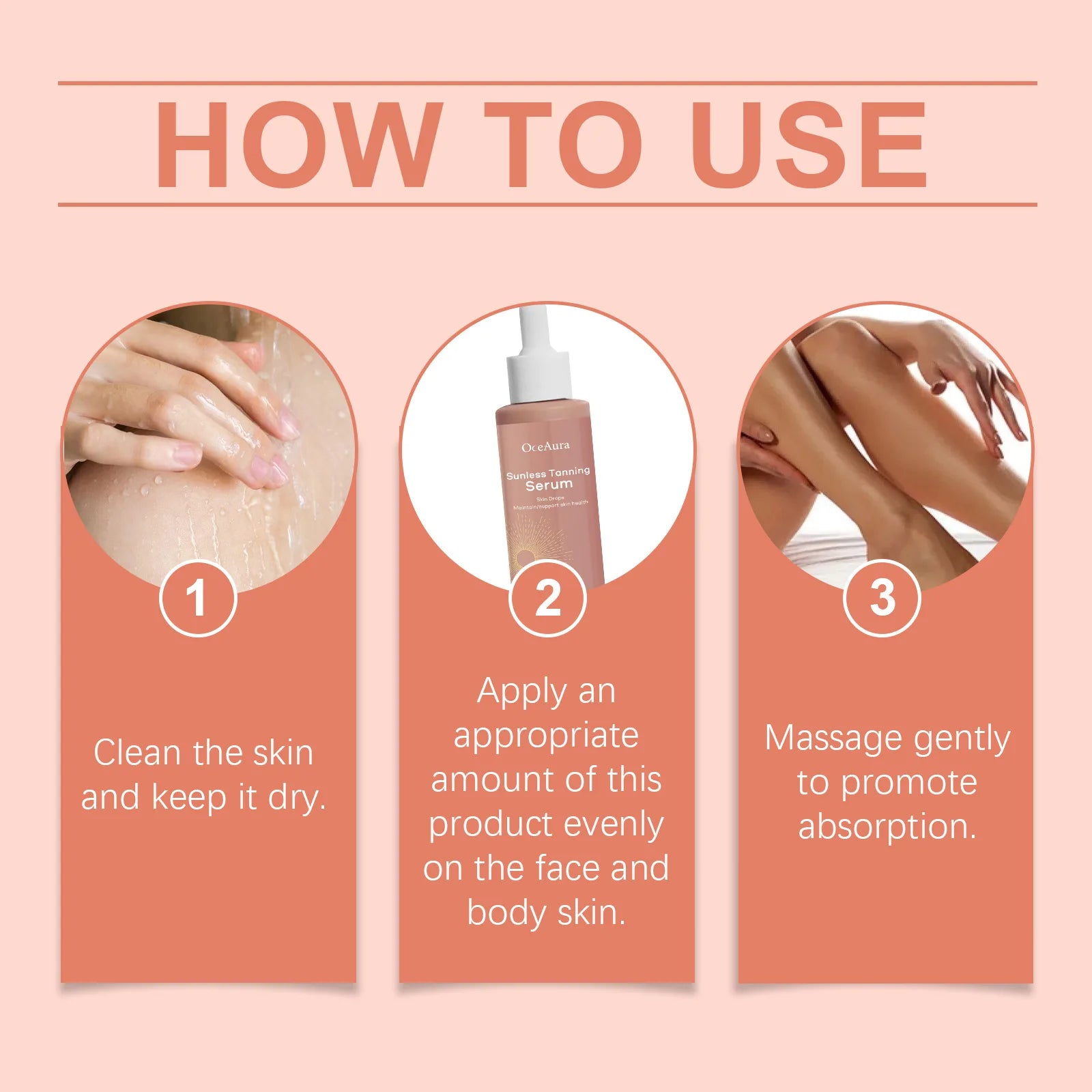 Herbal Sunless Tanning Serum Drops – Natural Bronzer