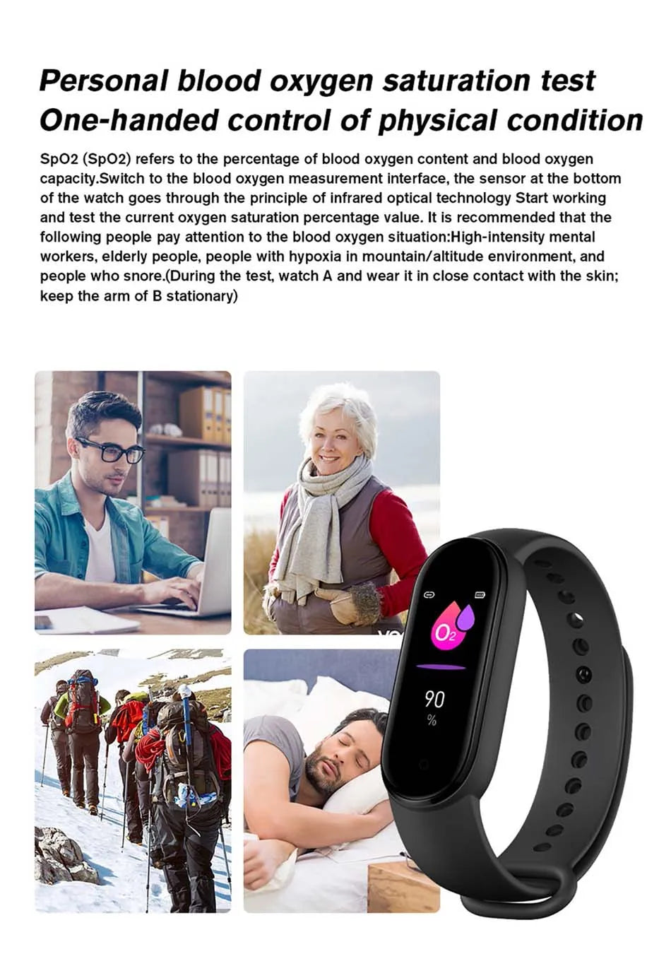 M6 Fitness Smart Watch – Heart & Health Tracker Bracelet