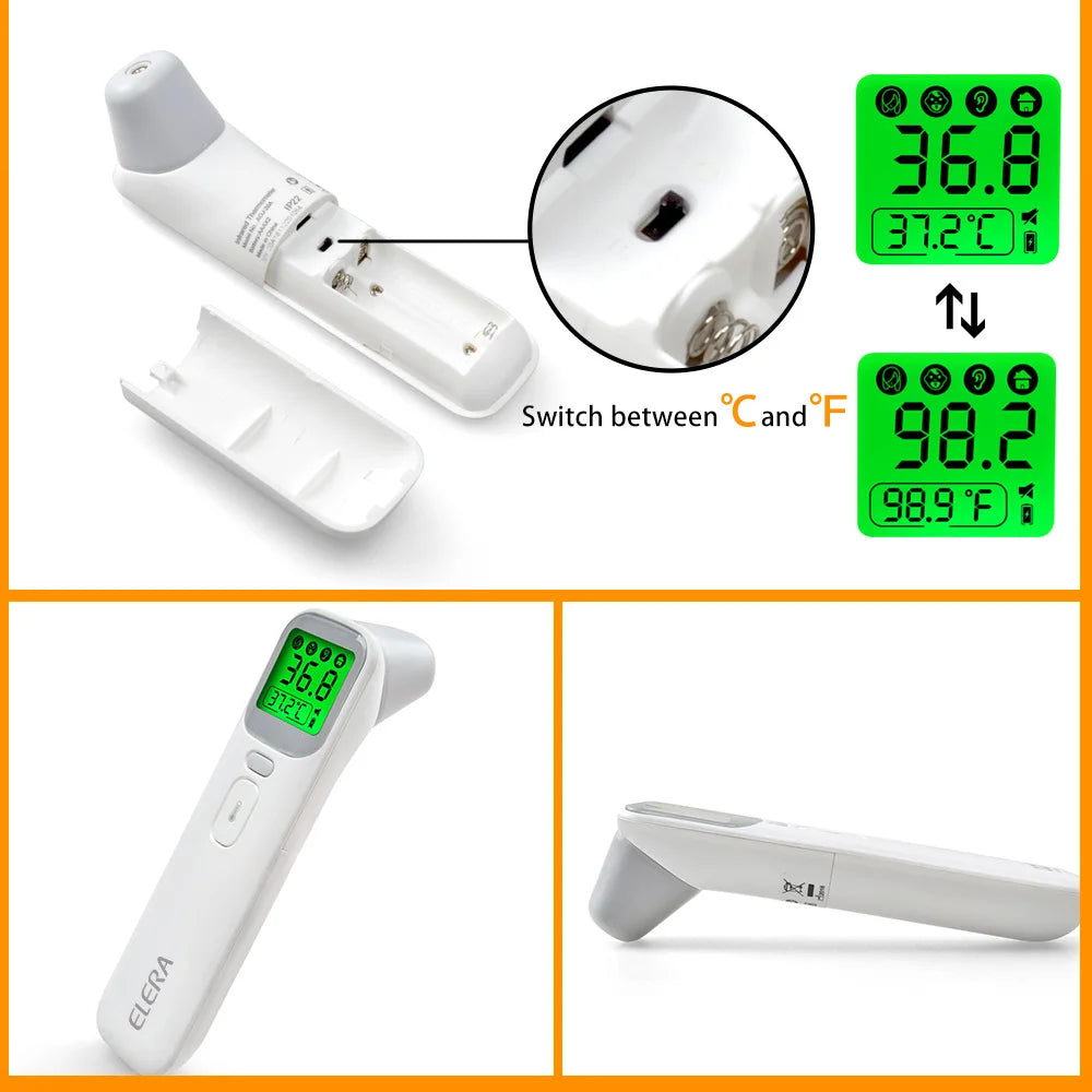 ELERA Infrared Thermometer – Non-Contact Forehead & Ear Temperature Scanner