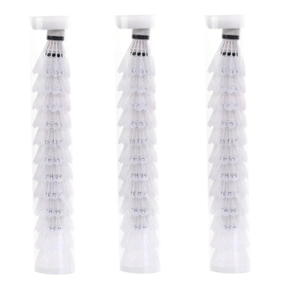 12pcs Lightweight Plastic Badminton Shuttlecocks