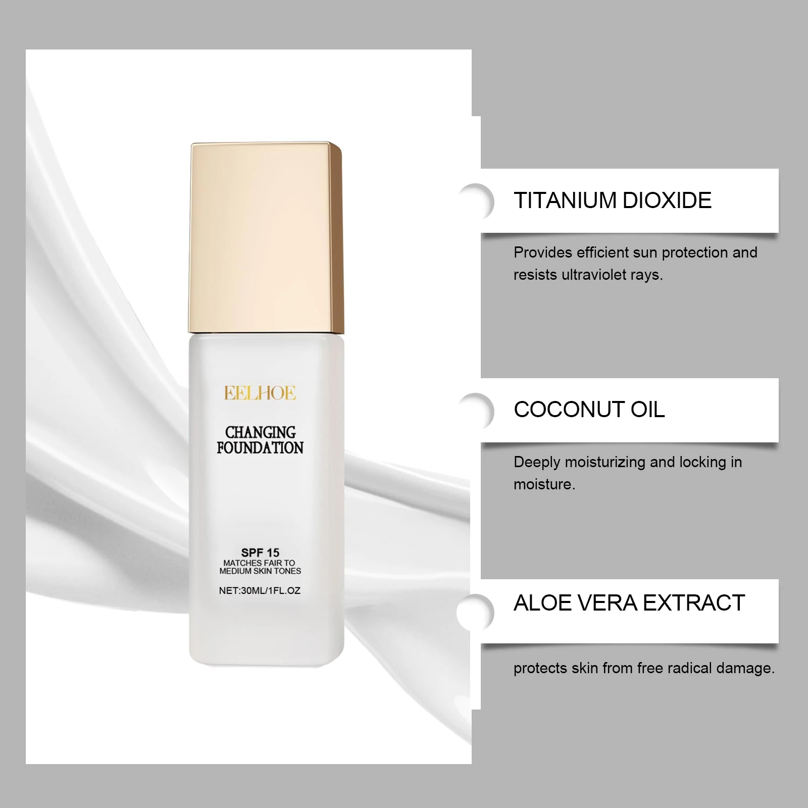 Full Coverage Matte Liquid Foundation with SPF15