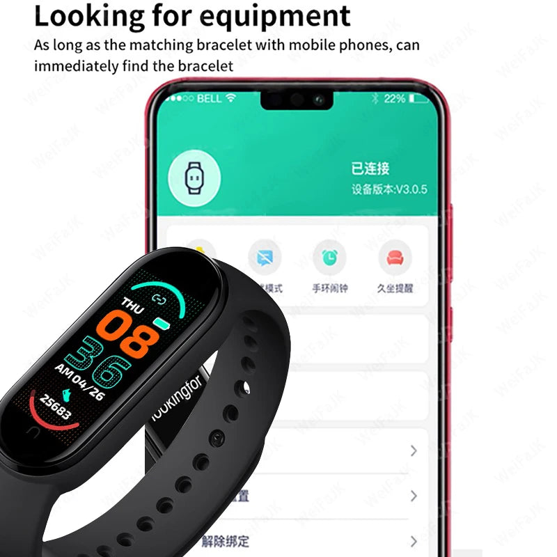 M6 Fitness Smart Watch – Heart & Health Tracker Bracelet