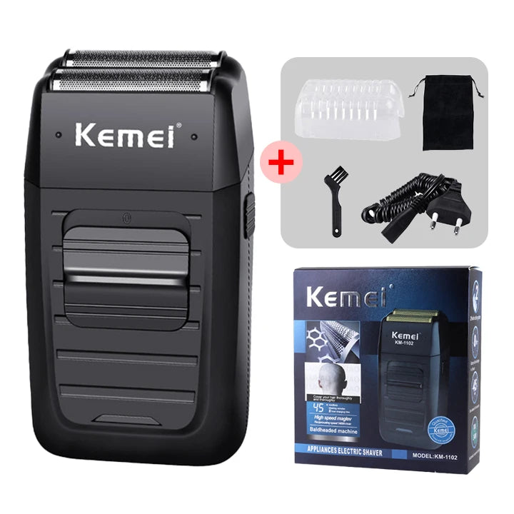 Kemei KM-1102 Cordless Twin Blade Men’s Shaver & Trimmer