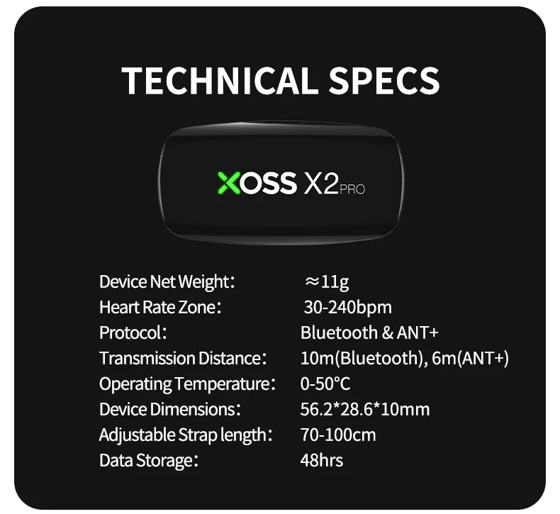 XOSS X2 Pro Heart Rate Monitor