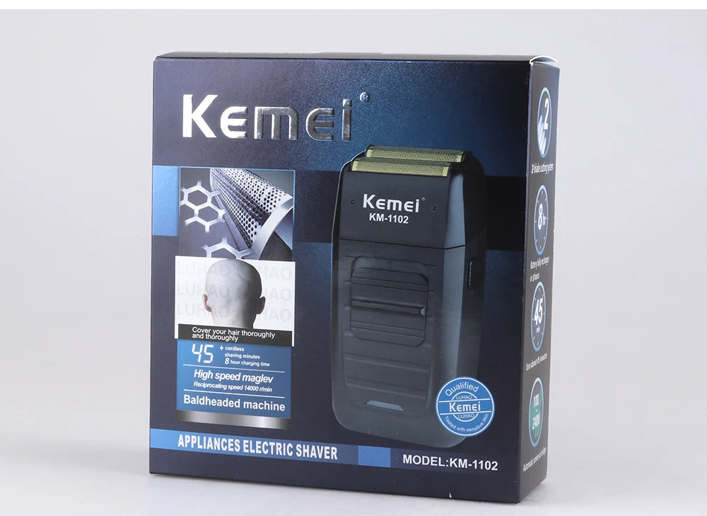 Kemei KM-1102 Cordless Twin Blade Men’s Shaver & Trimmer