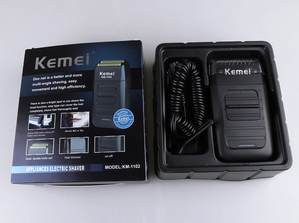 Kemei KM-1102 Cordless Twin Blade Men’s Shaver & Trimmer