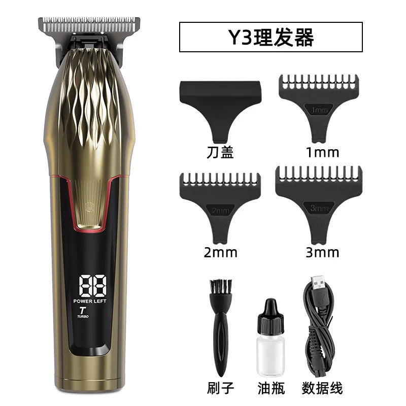 Professional Cordless Hair Clippers for Men with LCD Display