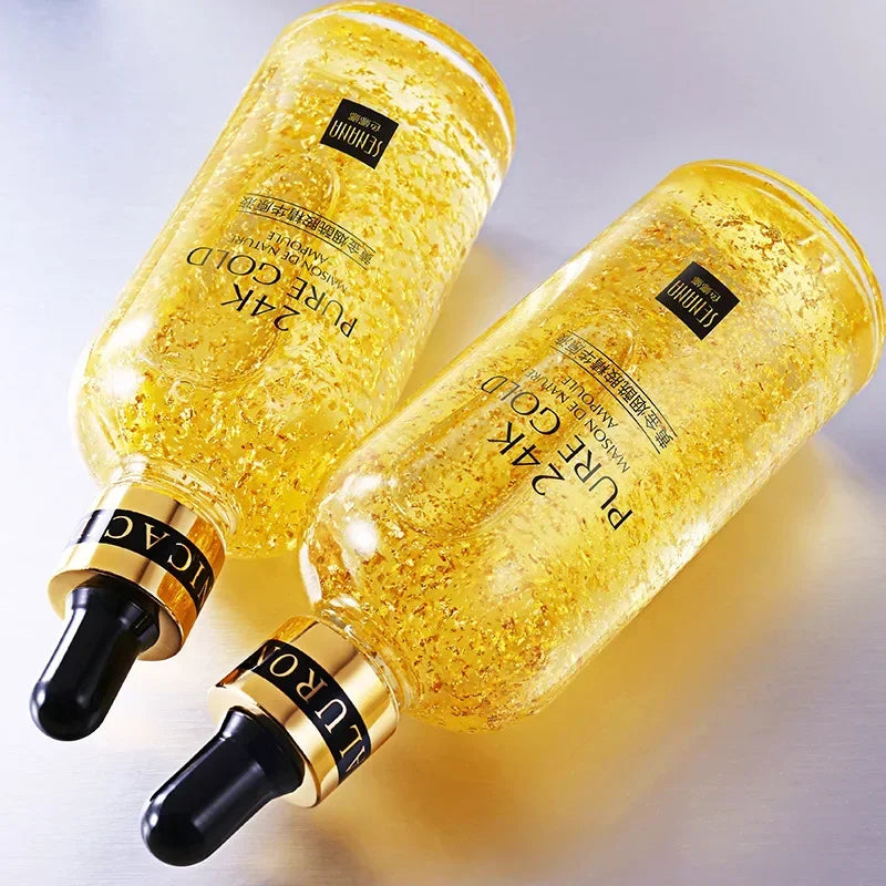 24K Gold Hyaluronic Acid Face Serum – Brightening & Firming Essence