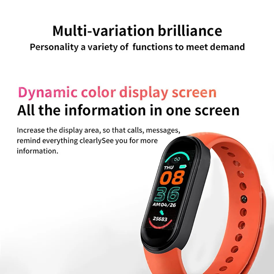 M6 Fitness Smart Watch – Heart & Health Tracker Bracelet