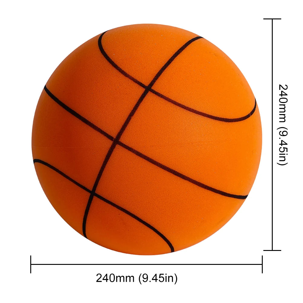 Indoor Silent Foam Basketball – Soft Mute Bounce Ball (18/21/24cm)