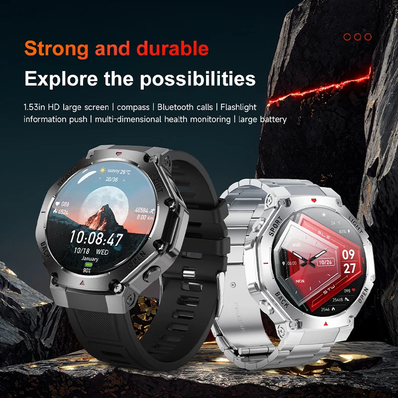 2025 Bluetooth 5.0 Smart Watch – Women's Health & Sports Tracker