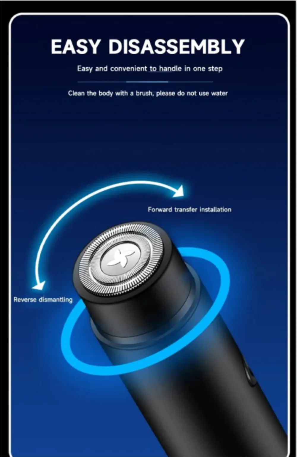 Mini USB Rechargeable Electric Razor for Men – Portable Black Shaver