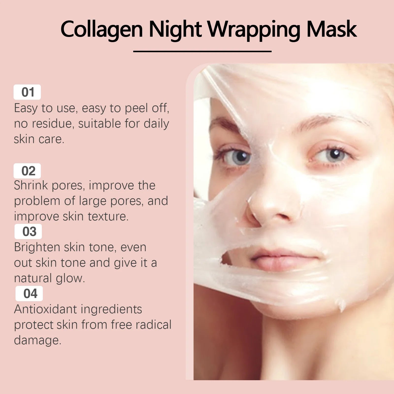 Ouhoe Collagen Peel-Off Mask with Brush – Firming & Hydrating