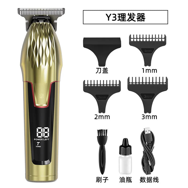 Professional Cordless Hair Clippers for Men with LCD Display